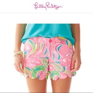 Lilly Pulitzer Buttercup Scallop Hem Shorts